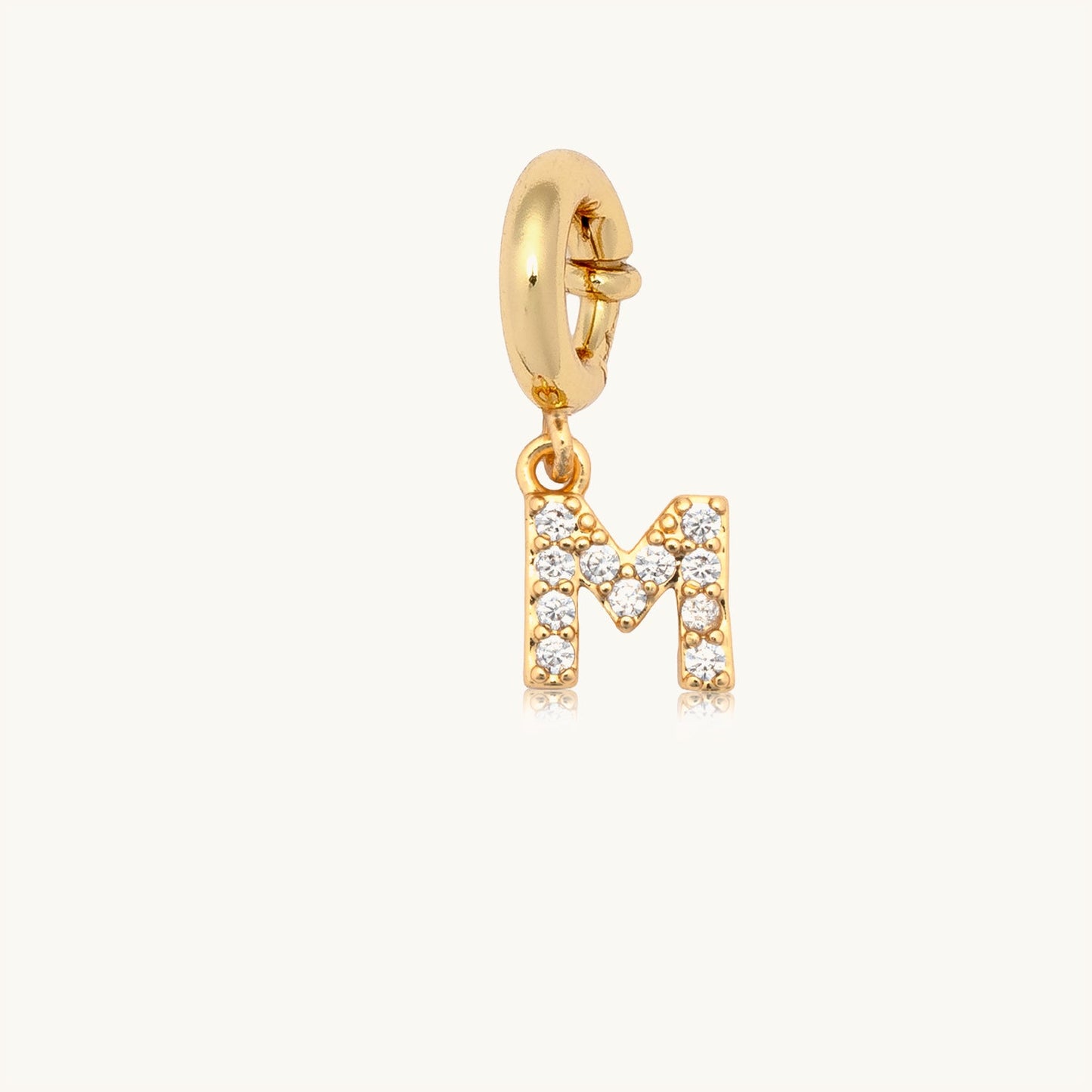 Custom CZ Letter M Charm