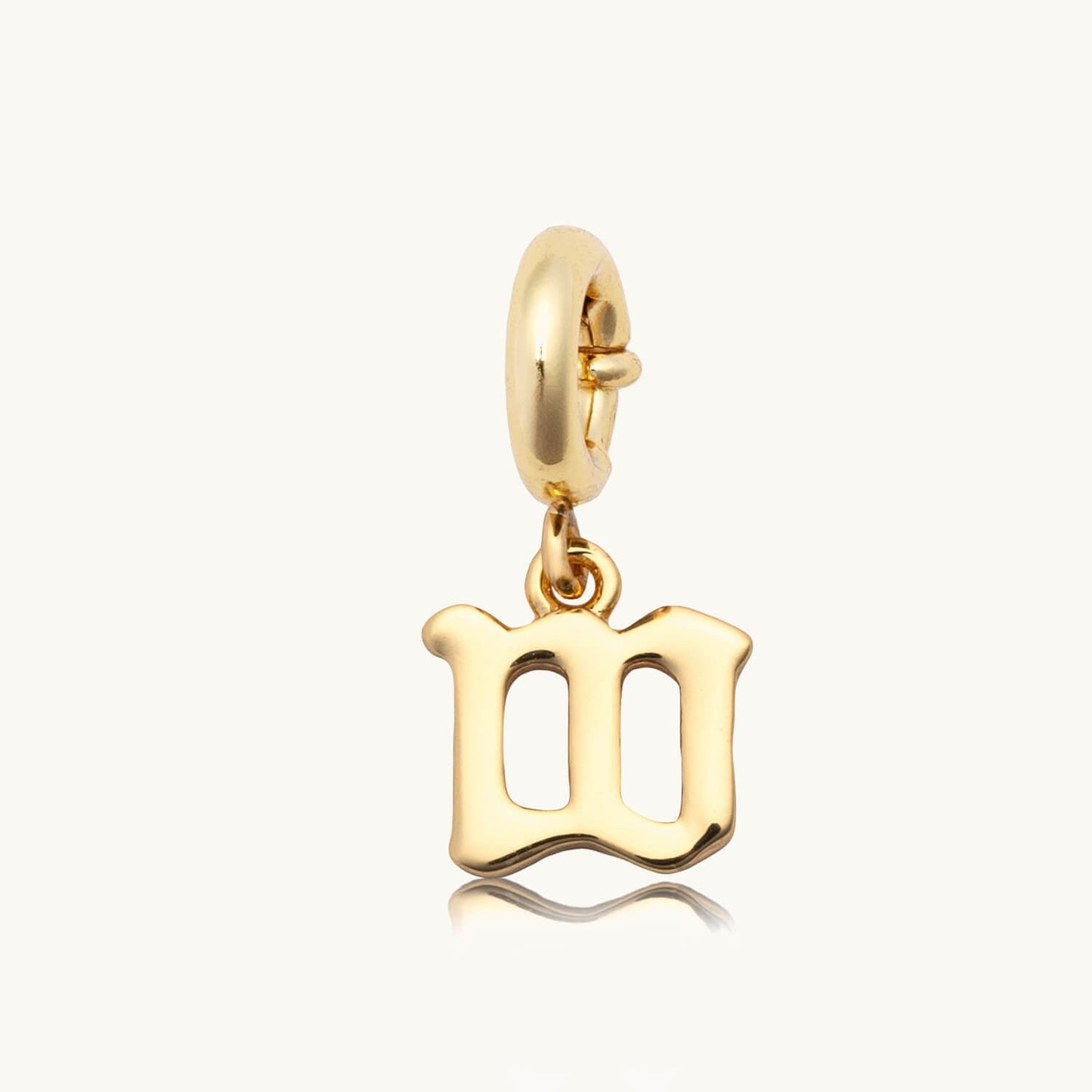 Custom Gothic Letter W Charm