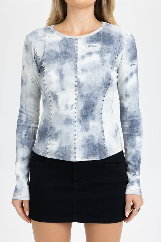 Crumpled Dyed Pullover