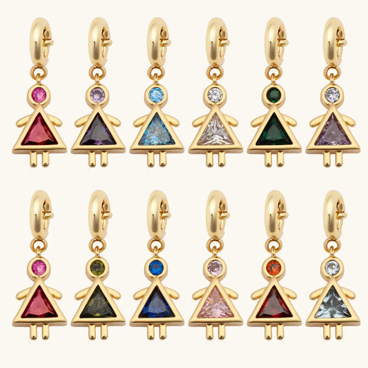 Girl Birthstone Charm
