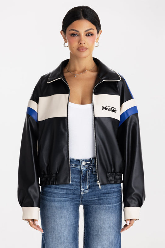 Blue Eclipse Leather Jacket