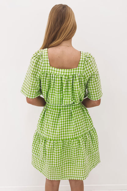 Bec Mini Dress Green Check