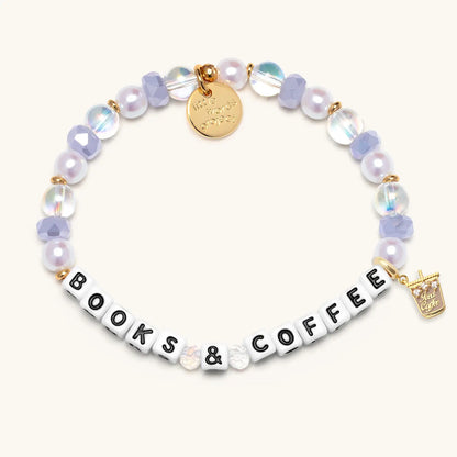 Books & Coffee Charm Bracelet Set