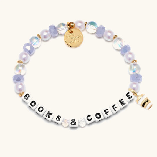 Books & Coffee Charm Bracelet Set
