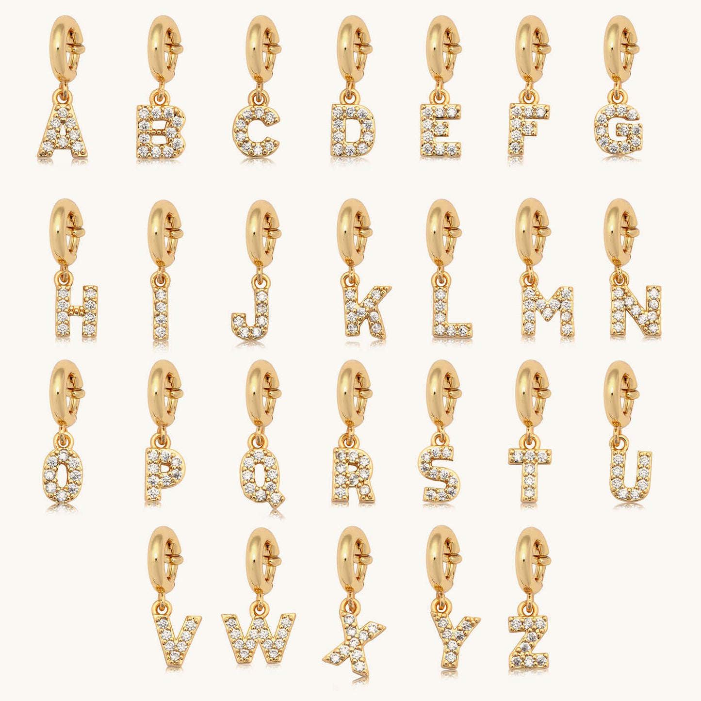 CZ Letter Charm