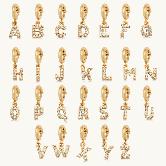 CZ Letter Charm