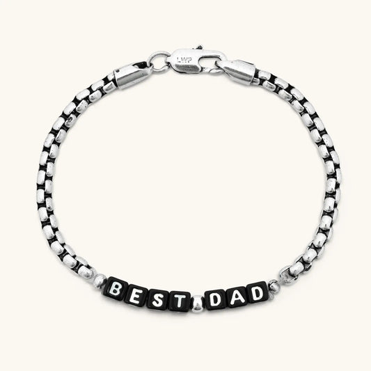 Best Dad Silver Antique Chain Bracelet