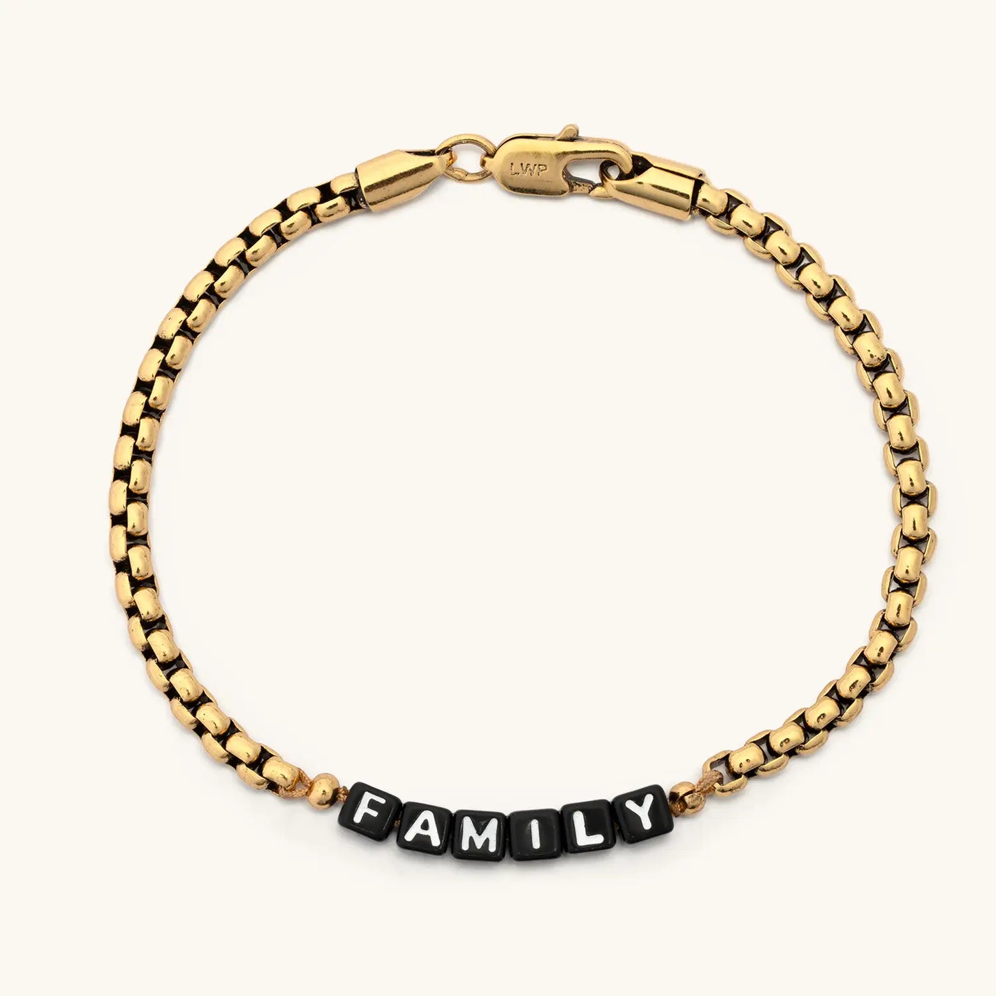 Family Gold Antique Chain Bracelet