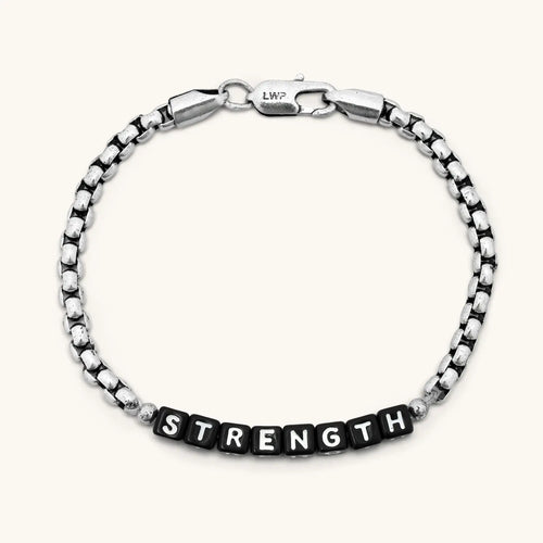 Strength Silver Antique Chain Bracelet