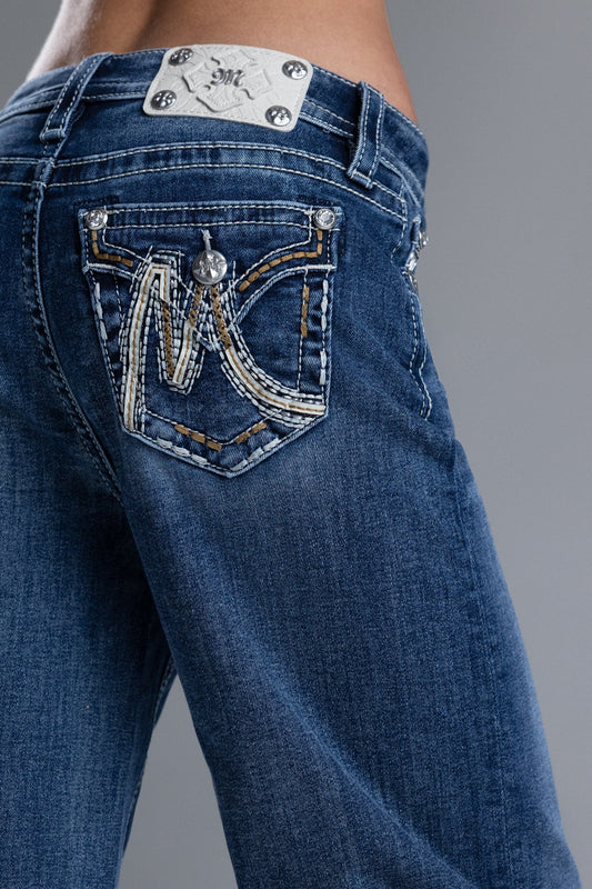 Maya Logo Wide Leg Jeans