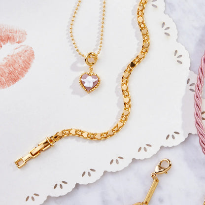 Heart Chain Link Bracelet