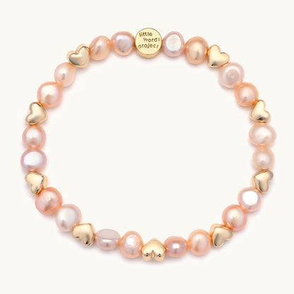 Pink Hearts by the Pearl Bracelet Base