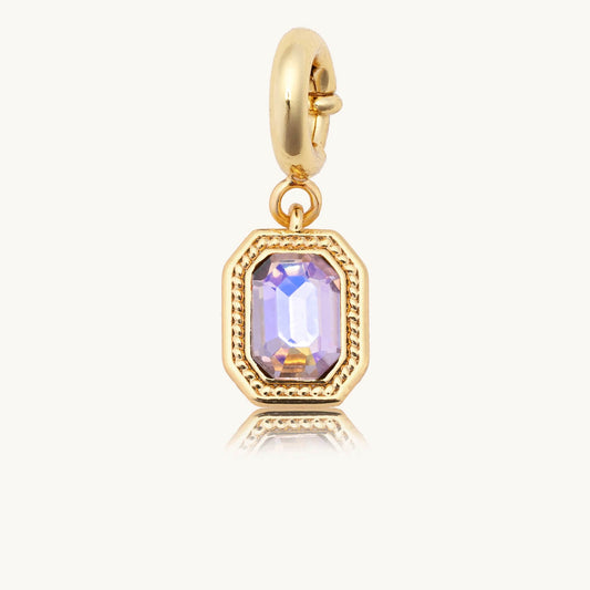 Custom Light Rose Gem Charm