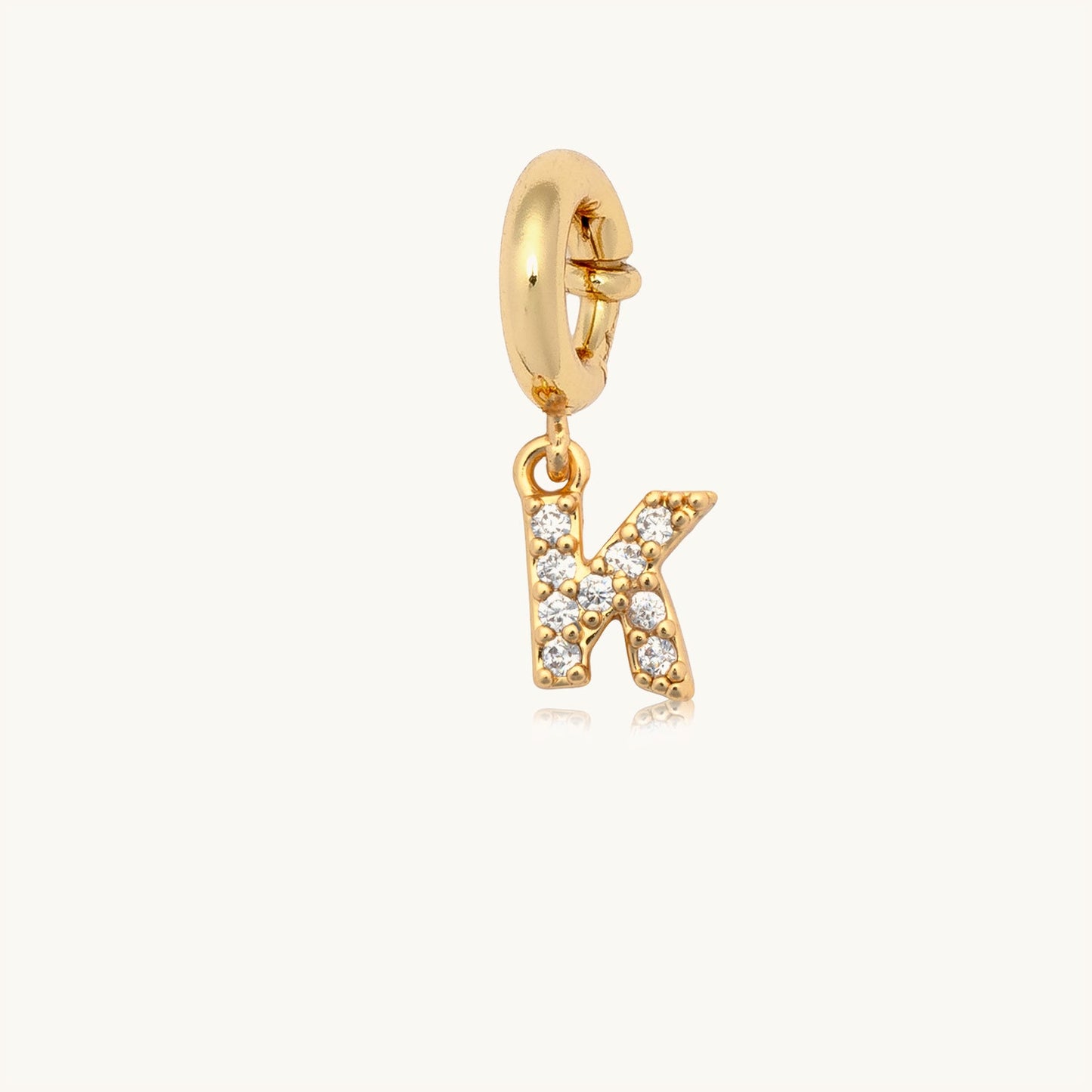 Custom CZ Letter K Charm