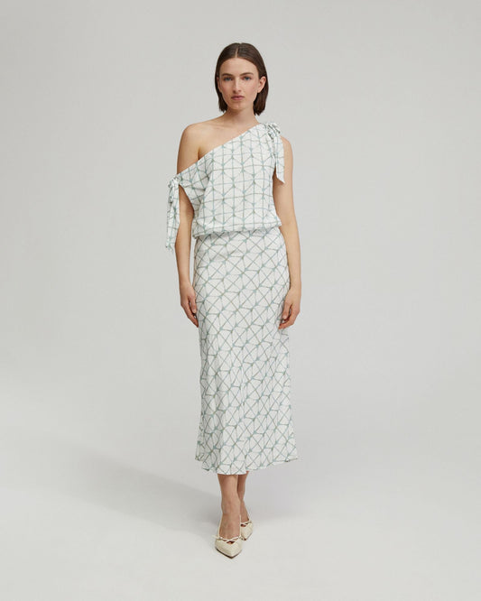 Sandy Printed Tie Up Top