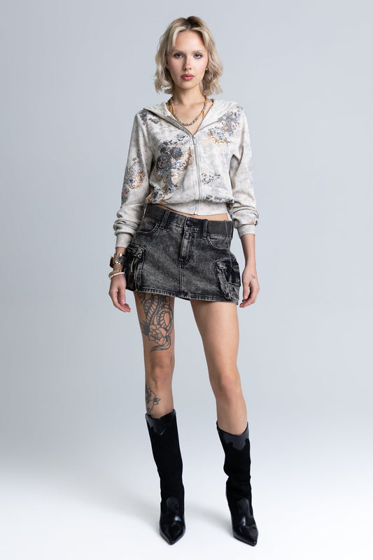 Huda Low Rise Cargo Skirt