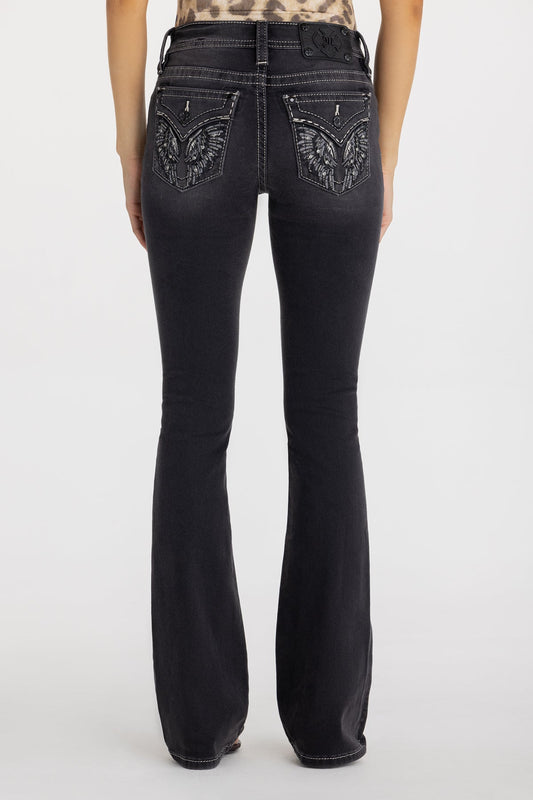 Ziven Wing Stitched Bootcut Jeans