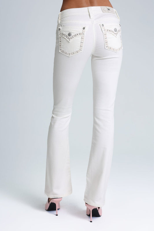 Aspen White Stitch Bootcut Jeans