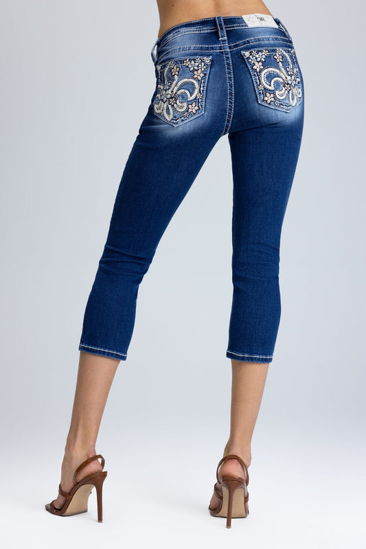 Ellora Fleur Capri Jeans