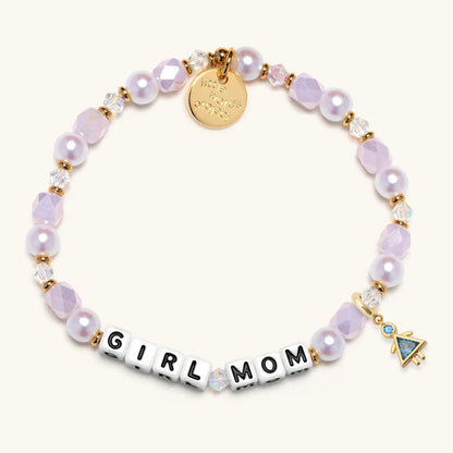 Girl Mom Birthstone Charm Bracelet Set