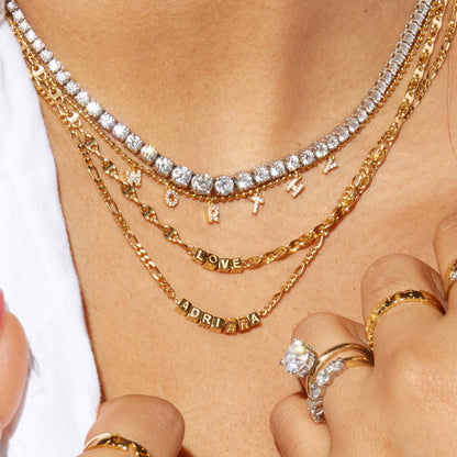 Tiny Dripping Words Gold Vermeil Necklace