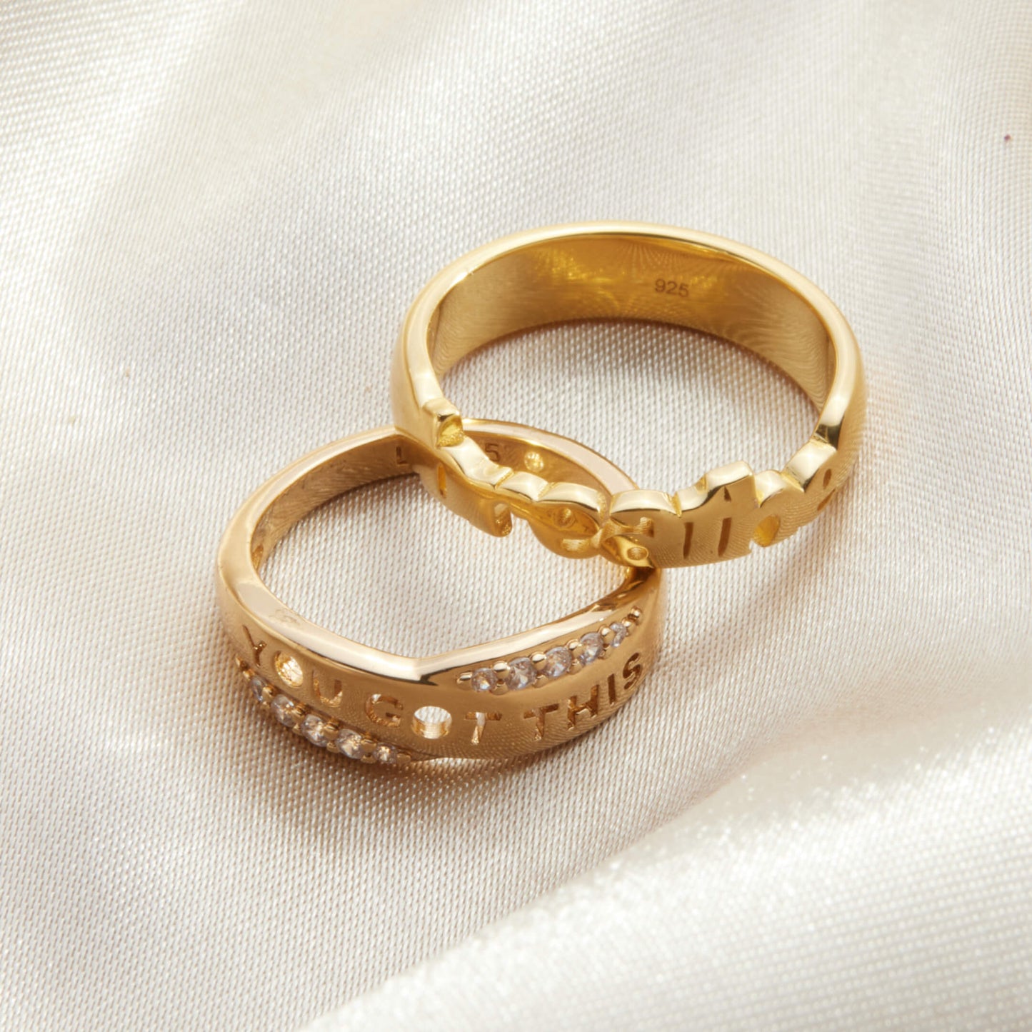 Custom CZ Ribbon Ring