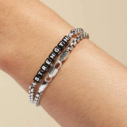 Strength Silver Antique Chain Bracelet