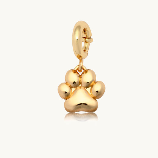 Custom Puffy Paw Print Charm