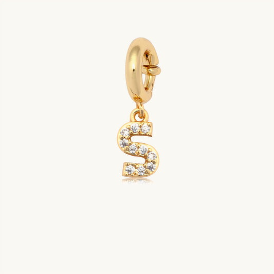 Custom CZ Letter S Charm