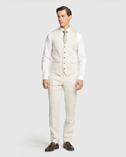 Folded Cuff Linen Trousers