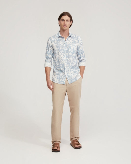Holloway Linen Blend Printed Shirt