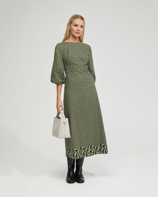 Krista Boarder Print Dress