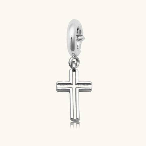 Custom Silver Cross Charm