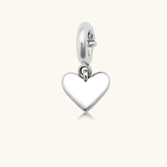 Custom Silver Puffy Heart Charm