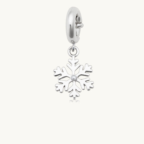 Custom Silver Snowflake Charm