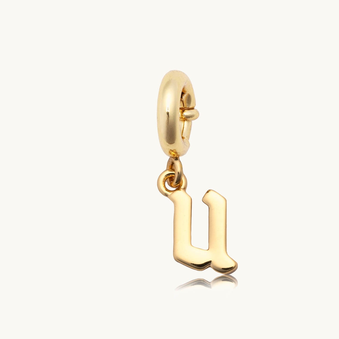 Custom Gothic Letter U Charm