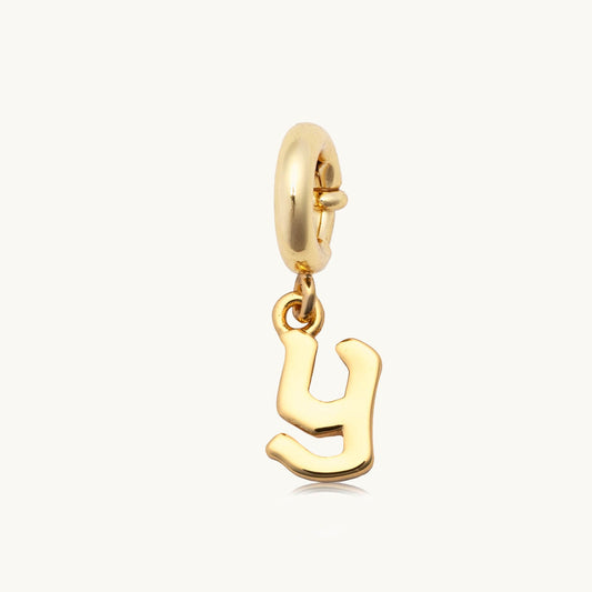 Custom Gothic Letter Y Charm